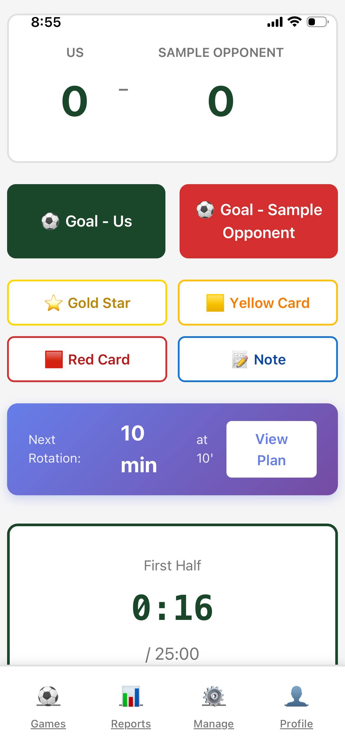 TeamTrack - Game Management for Coaches
