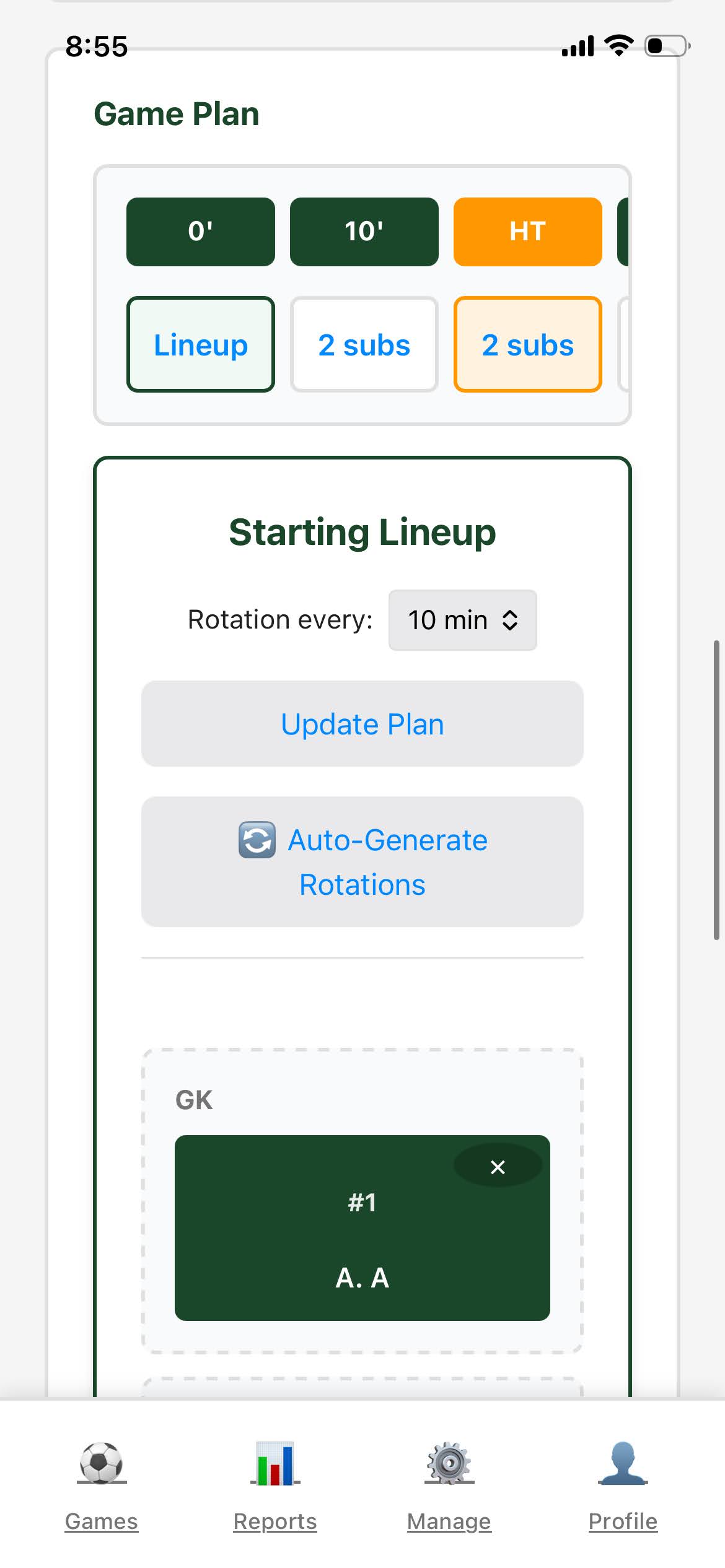 TeamTrack - Game Management for Coaches